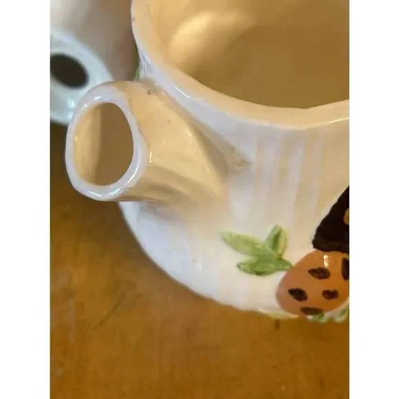 Vintage Arnels Mushroom Ceramic Creamer Sugar Bowl Salt Pepper Shaker Read (5008 - Picture 9 of 16